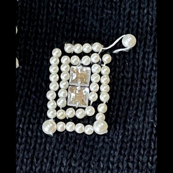 ⭐HP(X4)⭐VTG▪️VICTORIA HARBOUR▪️Pearl Rhinestone & Bead Embellished Sweater - Picture 8 of 8